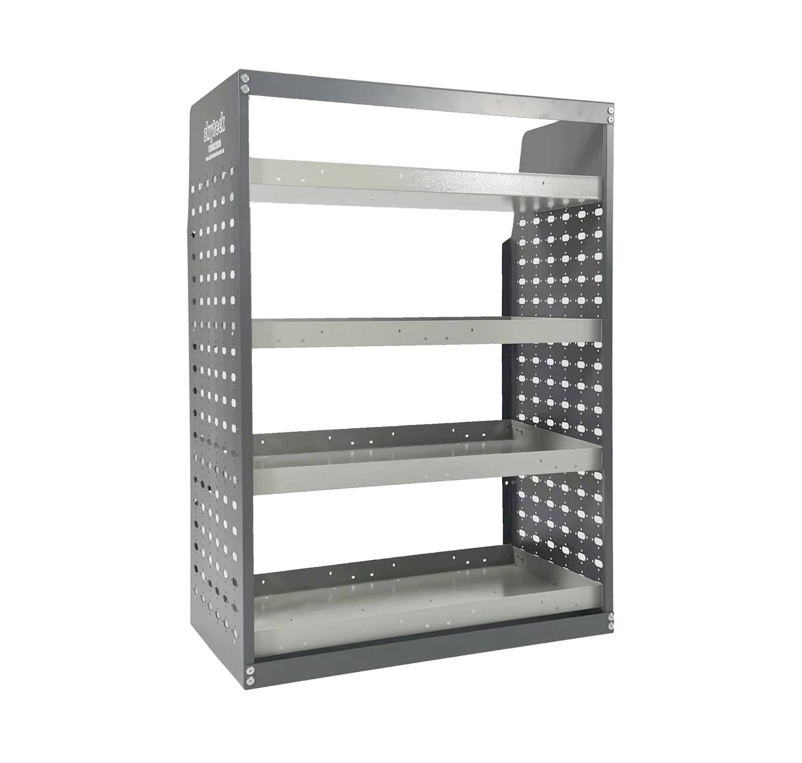 METAL VAN SHELVING 4 TIER SHELF COMPLETE UNIT 85CM X 148CM X 43CM VS1481