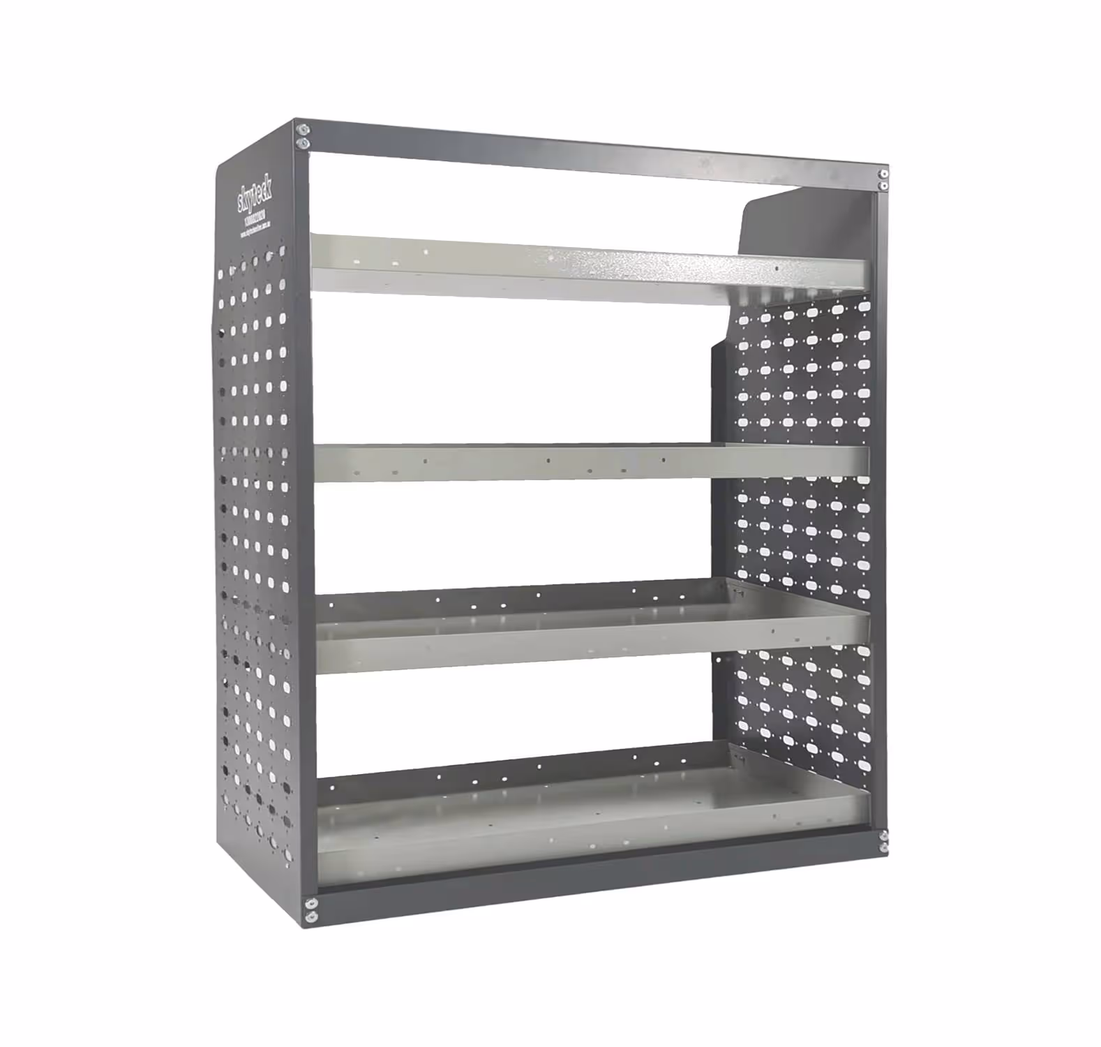 METAL VAN SHELVING 4 TIER SHELF COMPLETE UNIT 108CM X 148CM X 43CM VS1482