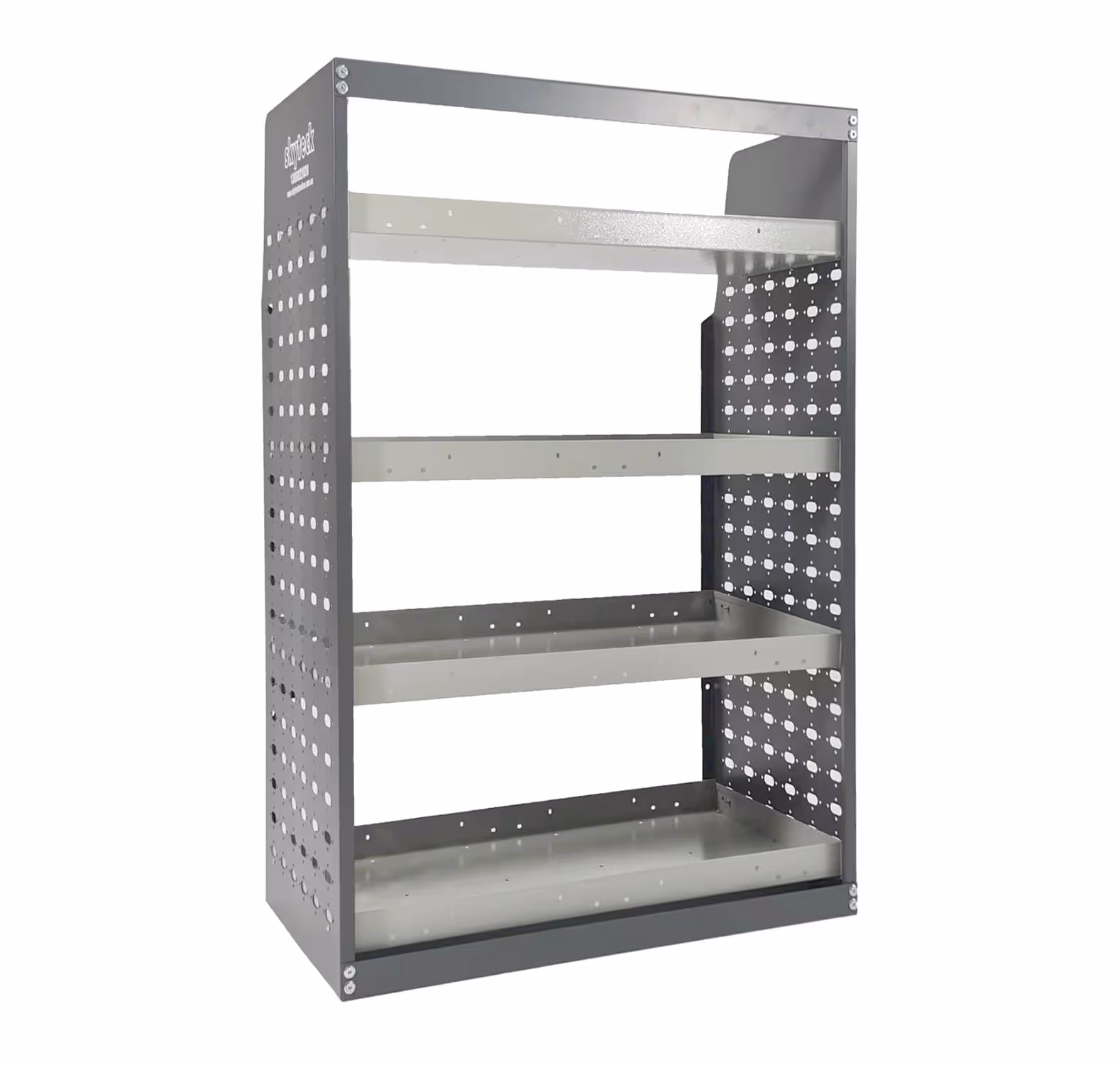 METAL VAN SHELVING 4 TIER SHELF COMPLETE UNIT 85CM X 160CM X 43CM VS1601