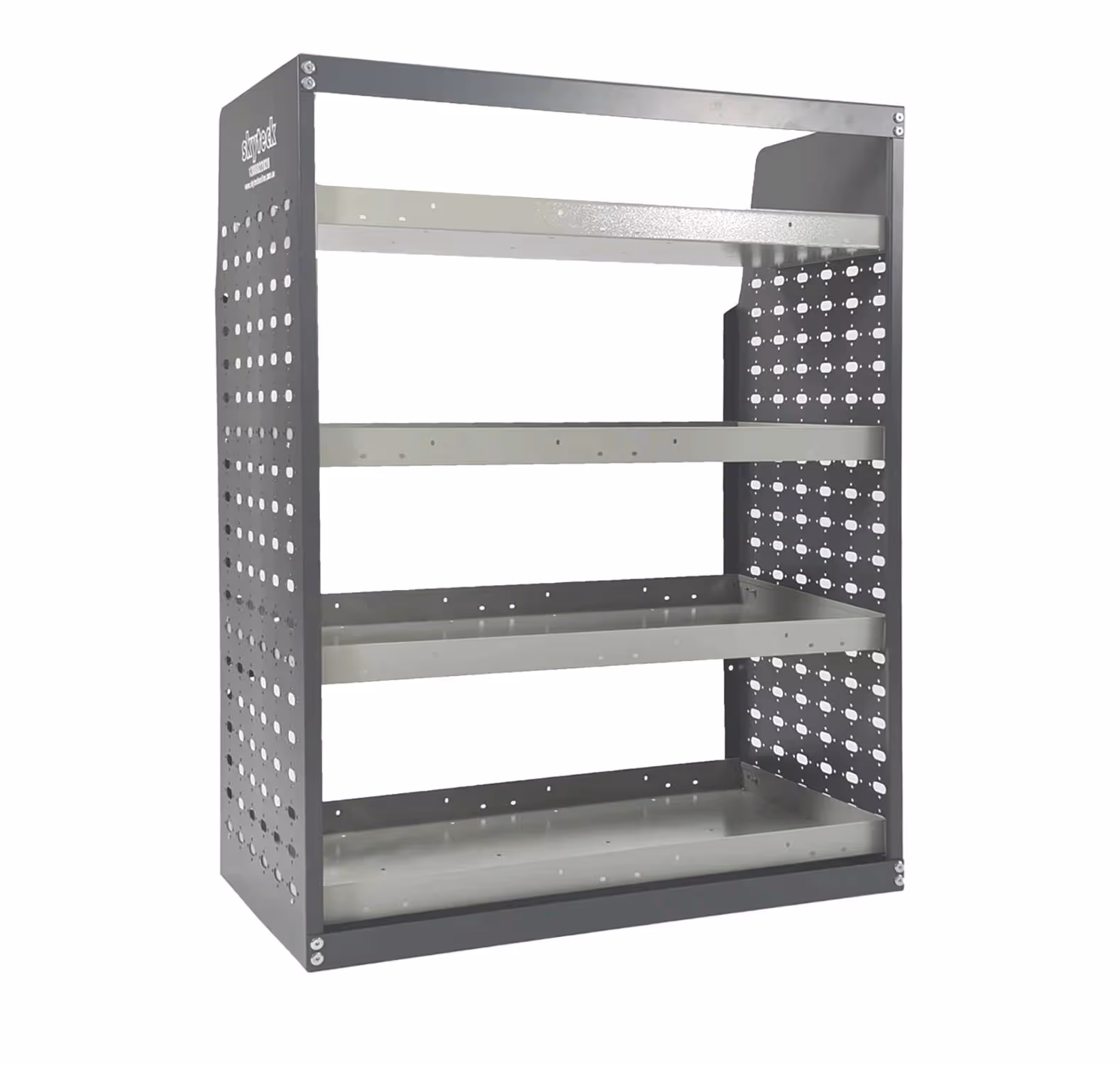 METAL VAN SHELVING 4 TIER SHELF COMPLETE UNIT 108CM X 160CM X 43CM VS1602