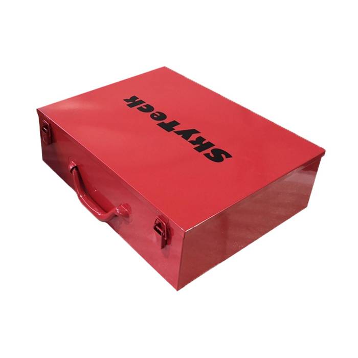 LARGE 2 TIER METAL COMPARTMENT SCREW ORGANIZER TOOL BOX RED