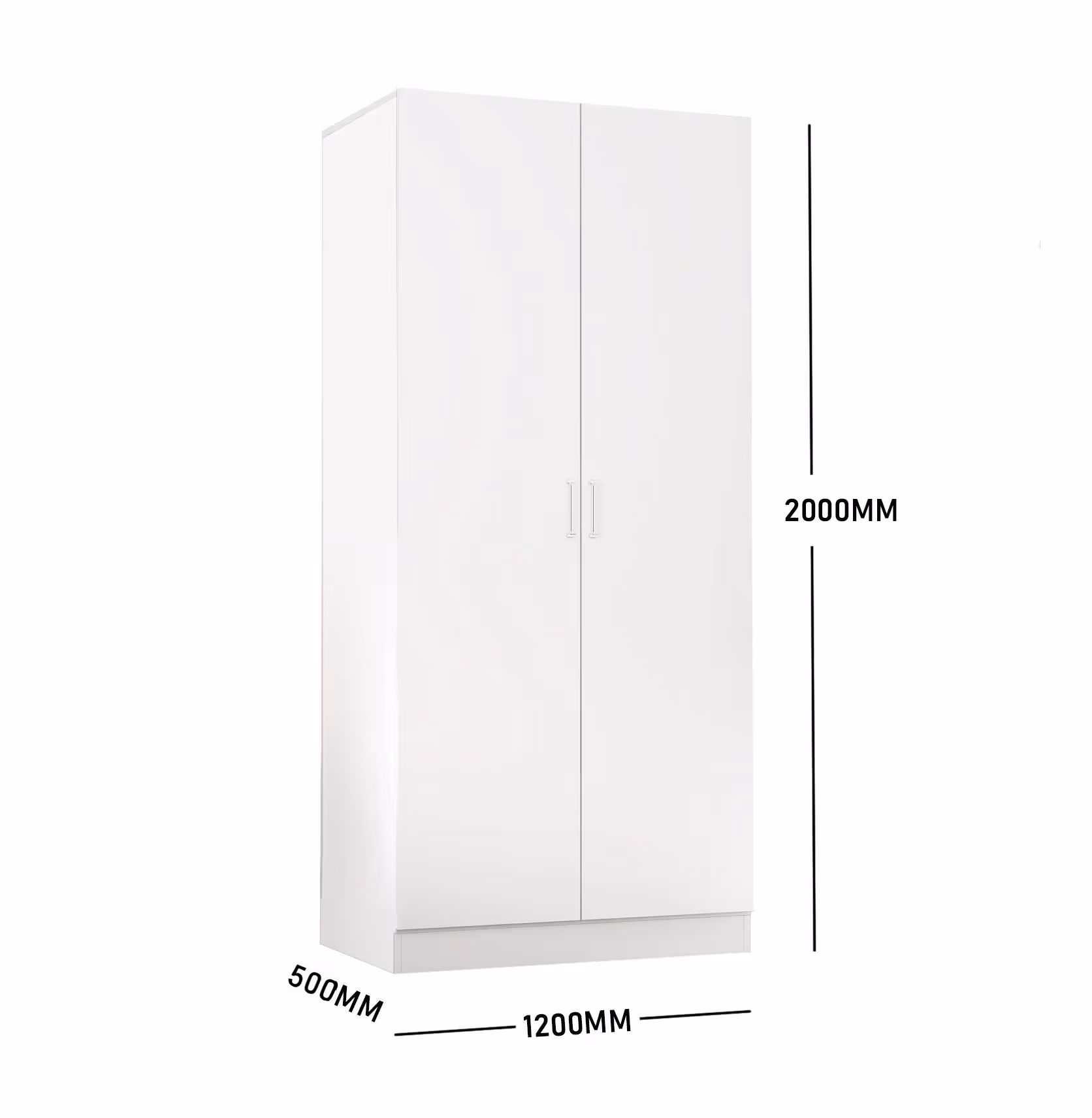 White 5 Tier Wardrobe Cabinet Cupboard 120CM