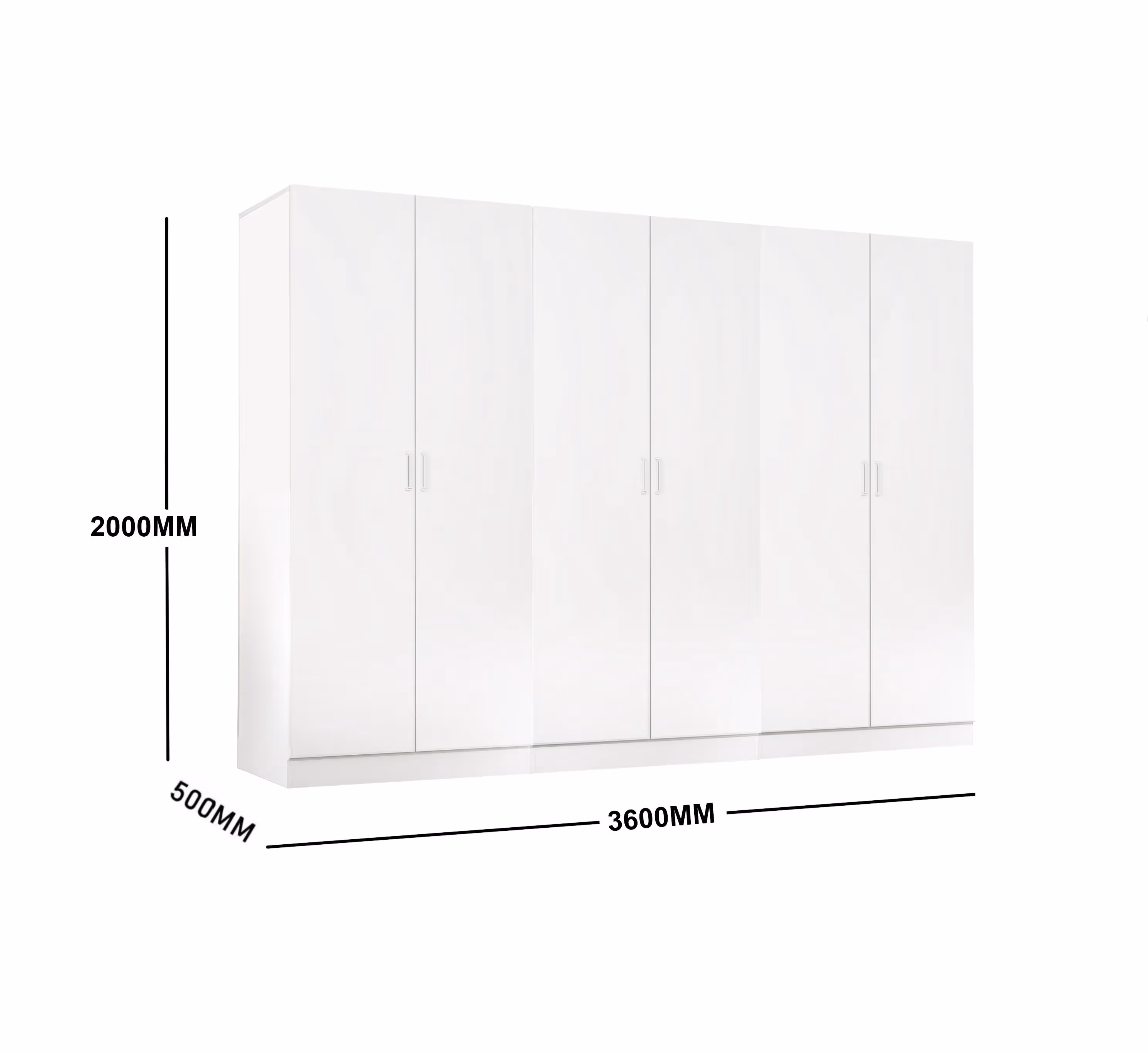 White 5 Tier Wardrobe Cabinet Cupboard 120CM (TRIPLE BAY PACKAGE)