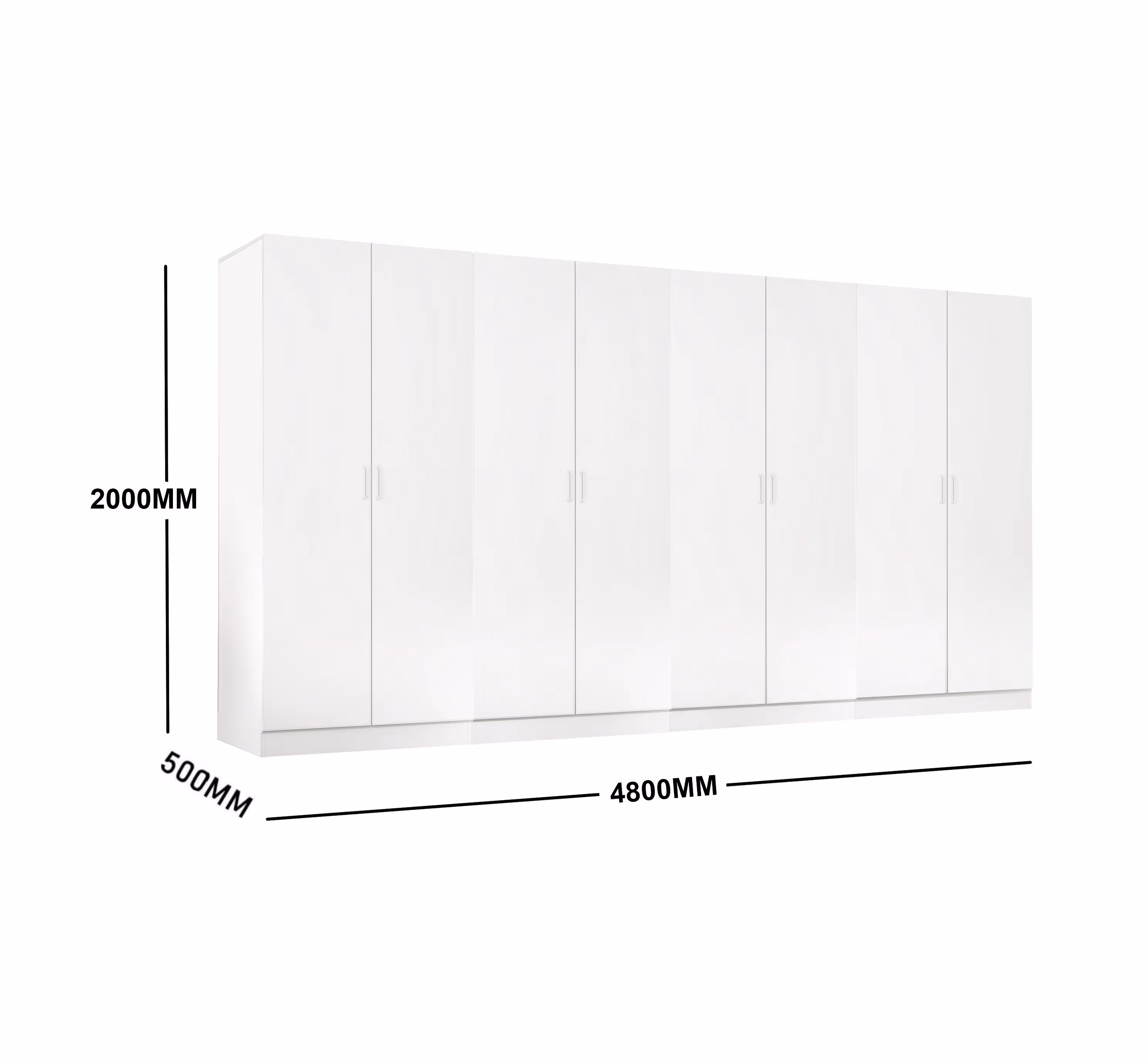 White 5 Tier Wardrobe Cabinet Cupboard 120CM (QUADRA BAY PACKAGE)