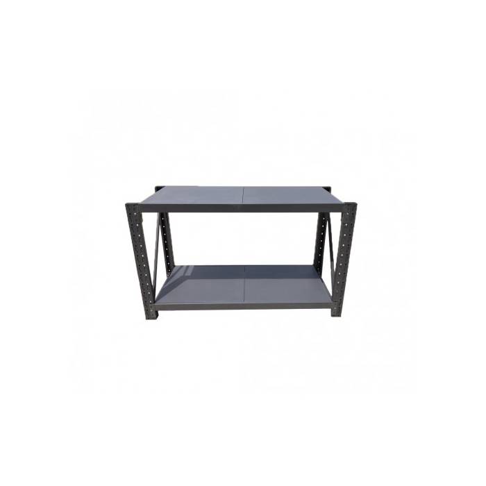 2M HEAVY DUTY METAL 2 TIER WORKBENCH UNIT CHARCOAL 6920C