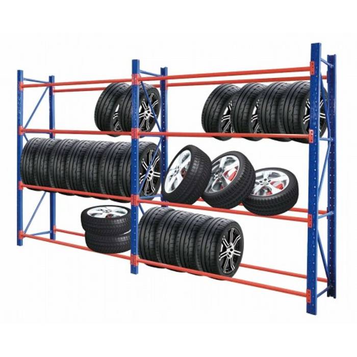 Heavy Duty Tyre Rack 4M x 2.4M Blue & Orange