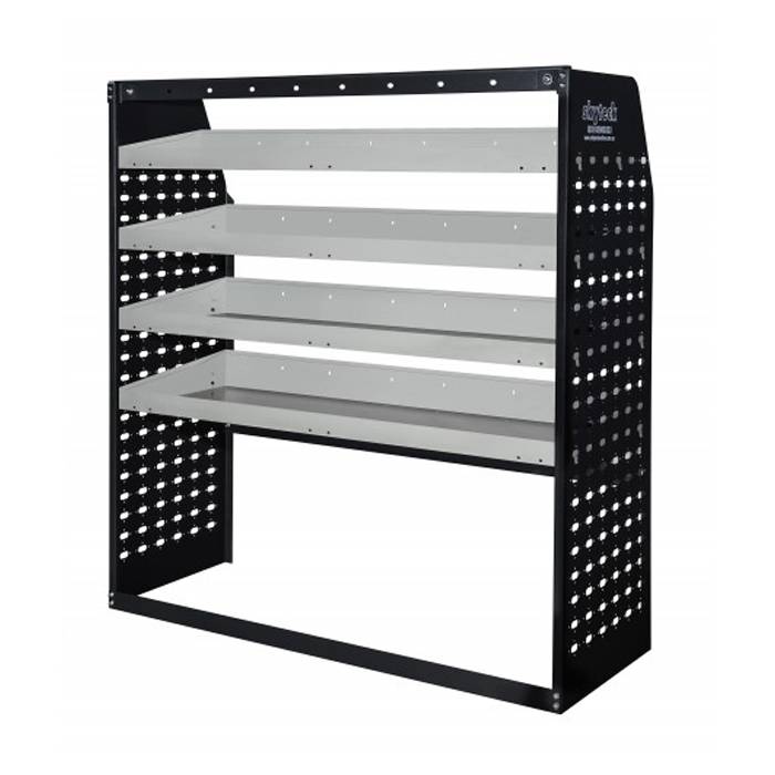 METAL VAN SHELVING 4 TIER SHELF COMPLETE UNIT 108CM X 129CM X 43CM VS006