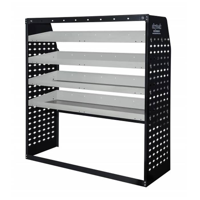 METAL VAN SHELVING 4 TIER SHELF COMPLETE UNIT 126CM X 122CM X 43CM VS008