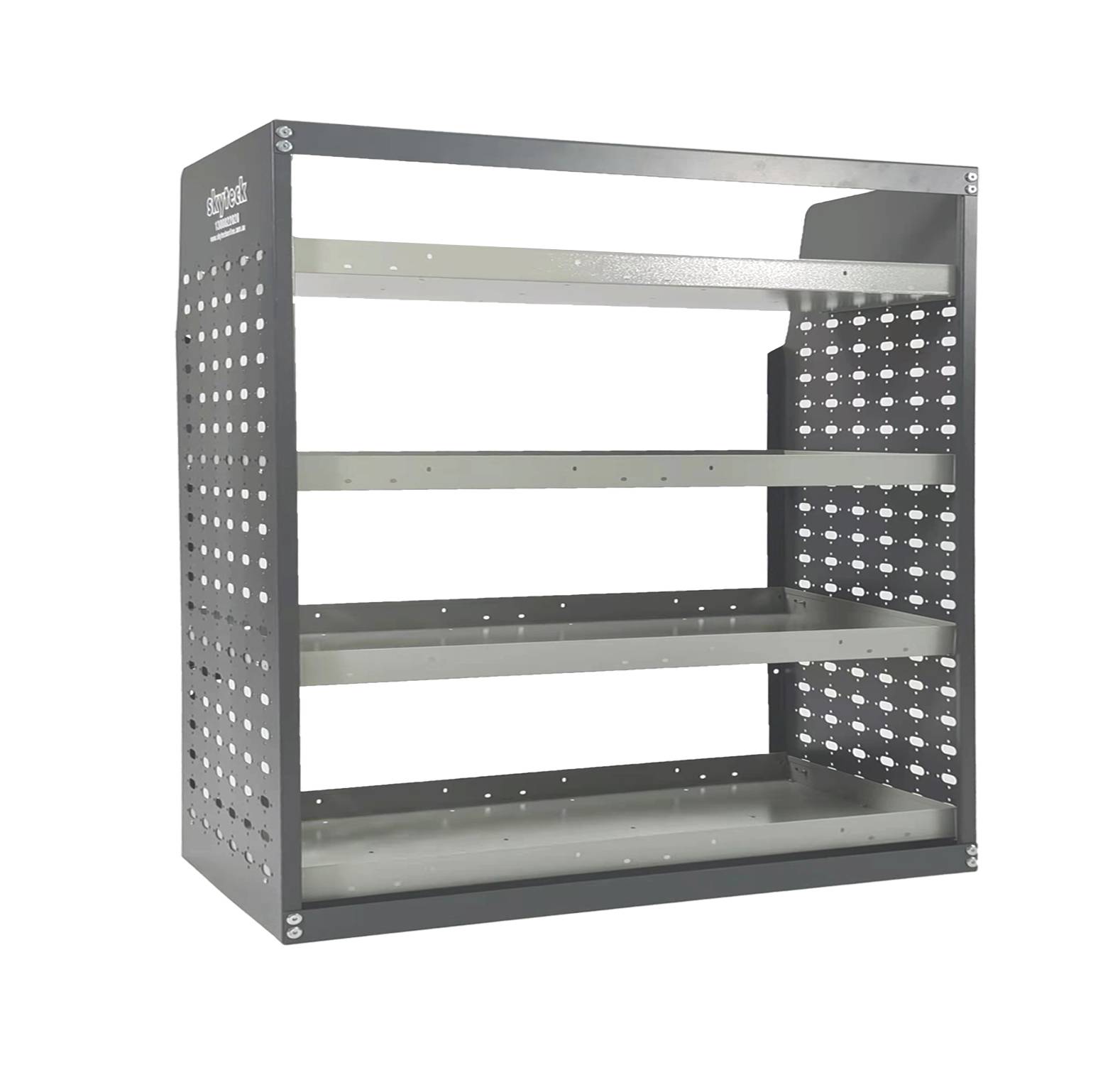 METAL VAN SHELVING 4 TIER SHELF COMPLETE UNIT 126CM X 148CM X 43CM VS1483