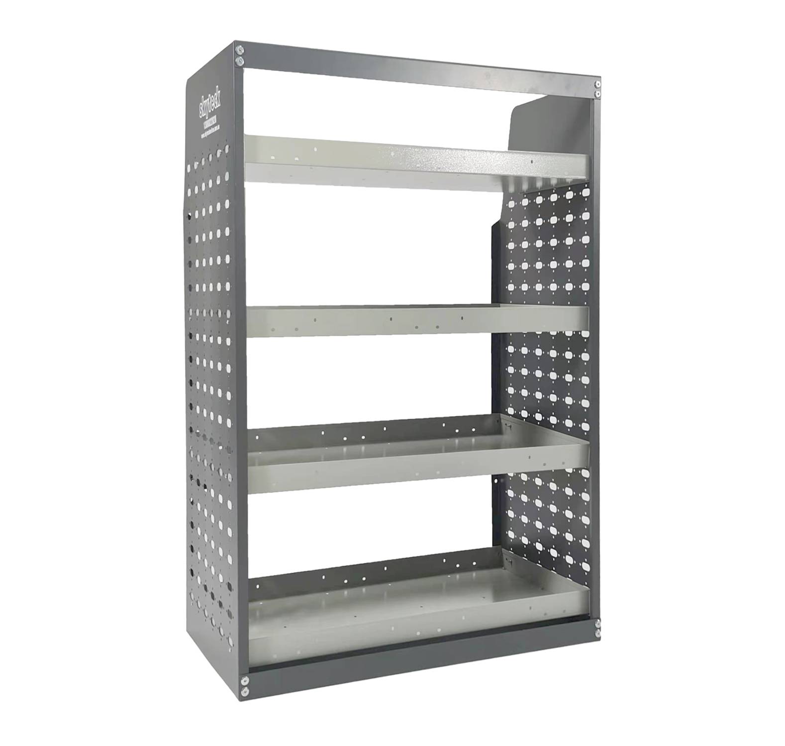 METAL VAN SHELVING 4 TIER SHELF COMPLETE UNIT 85CM X 160CM X 43CM VS1601