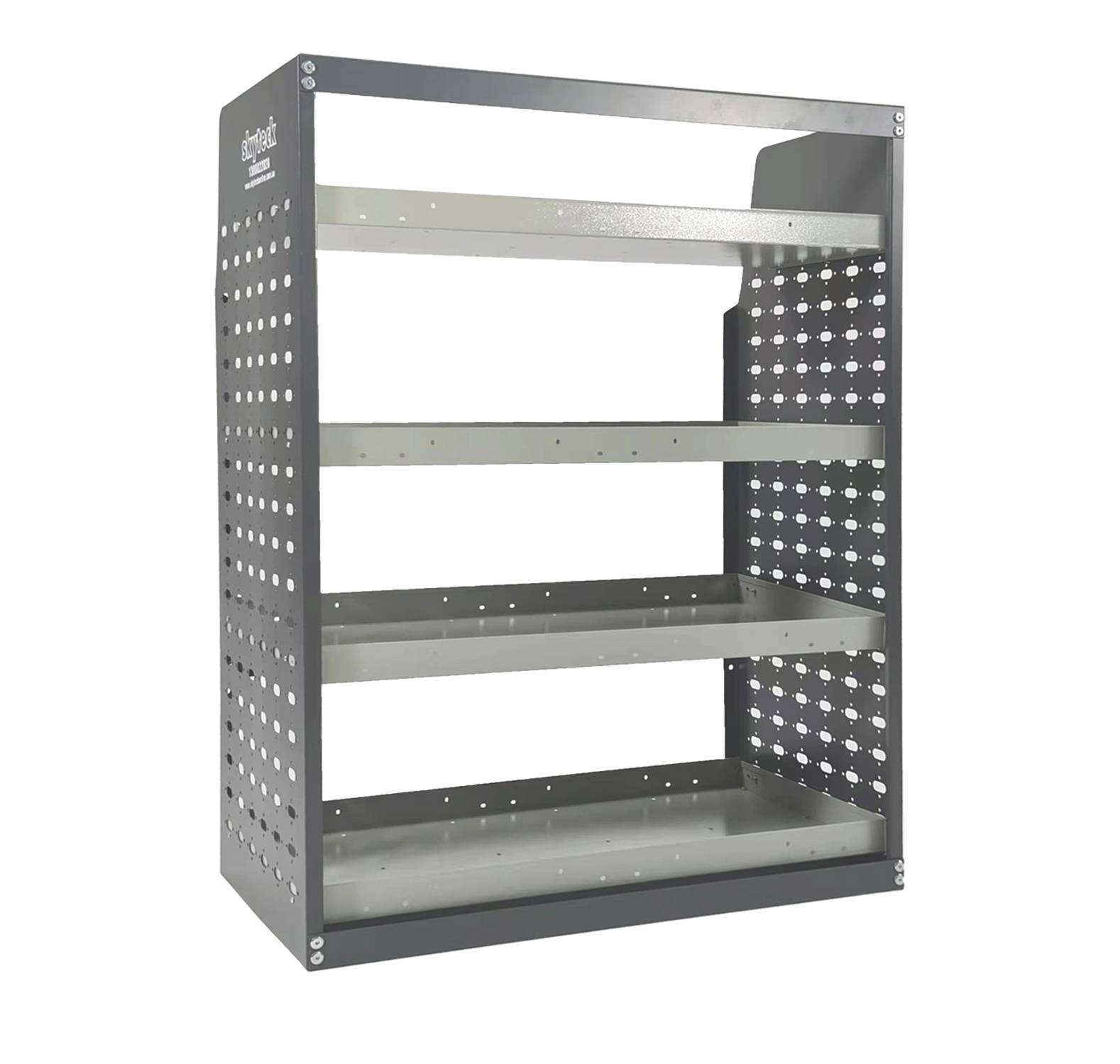 METAL VAN SHELVING 4 TIER SHELF COMPLETE UNIT 108CM X 160CM X 43CM VS1602