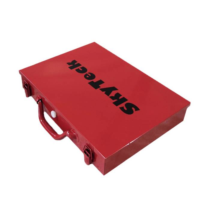SINGLE MEDIUM METAL COMPARTMENT SCREW ORGANIZER TOOL BOX RED