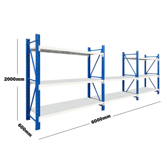 6M Metal Garage Shelving + Workbench Package GP620BG (Blue & Grey)