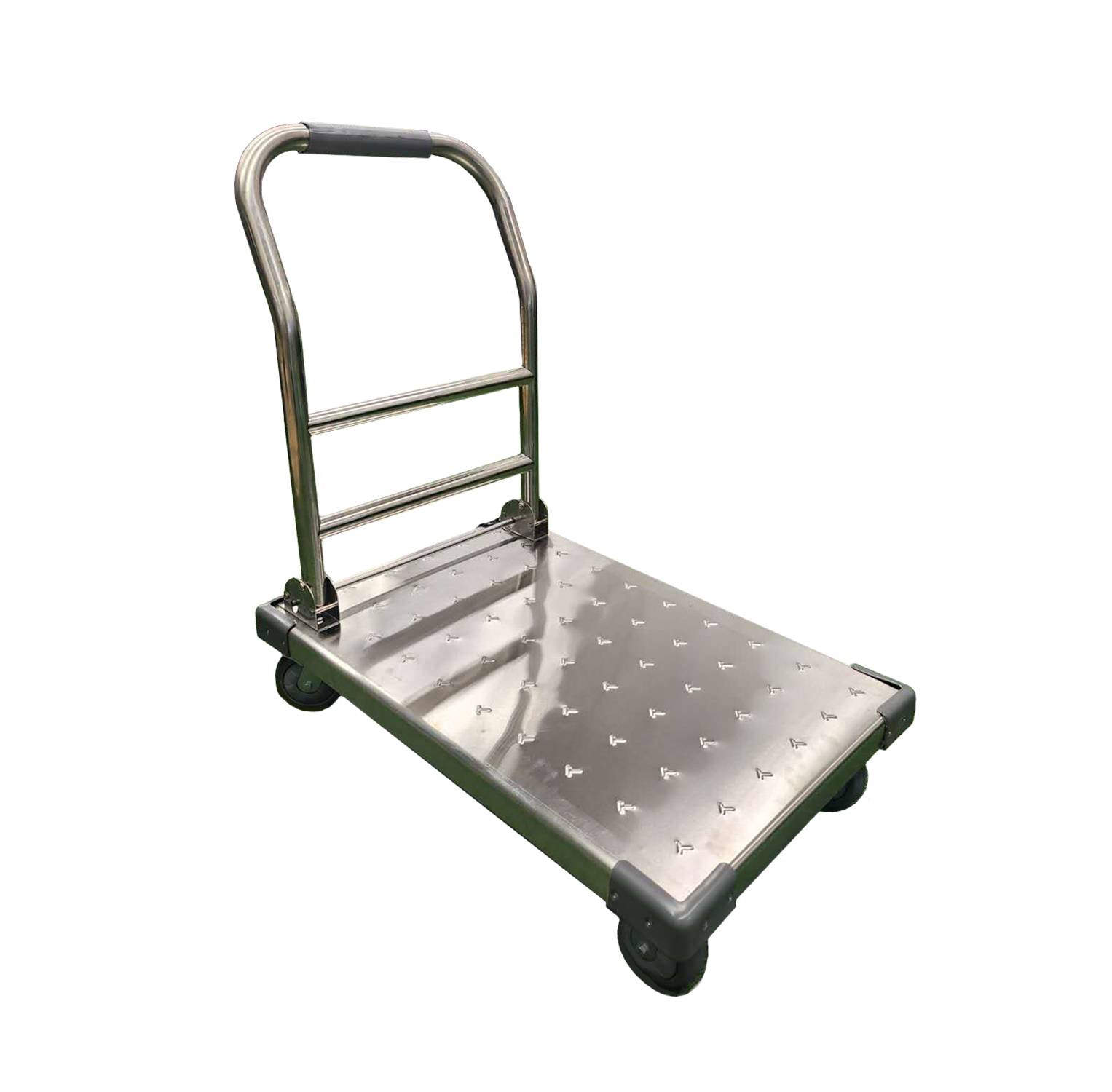 90CM X 60CM Stainless Steel Trolley With Foot Brakes