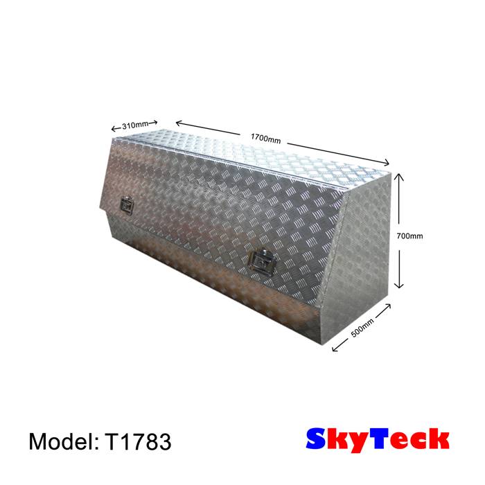 Silver 170CM ALUMINIUM CHECKERPLATE TOOL BOX UTE TRAILER STORAGE