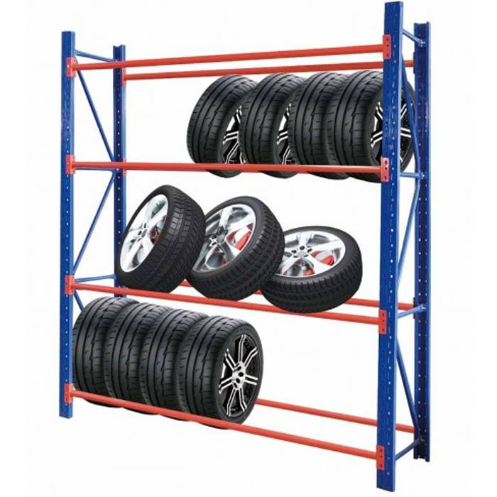 Heavy Duty Tyre Rack 2M x 2.4M Blue & Orange