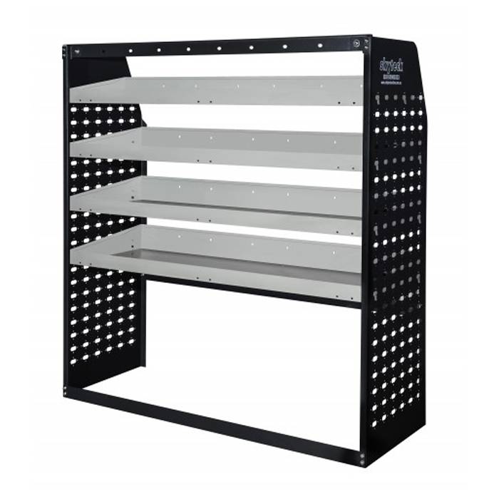 METAL VAN SHELVING 4 TIER SHELF COMPLETE UNIT 85CM X 117CM X 43CM VS001