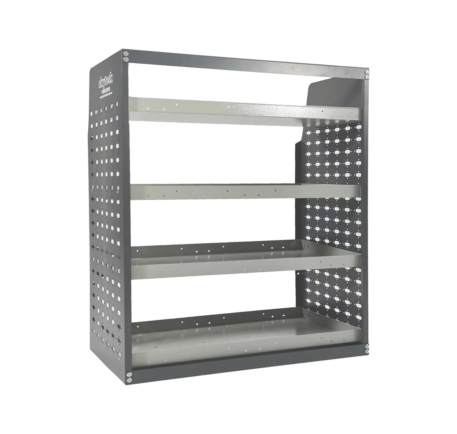 METAL VAN SHELVING 4 TIER SHELF COMPLETE UNIT 108CM X 148CM X 43CM VS1482
