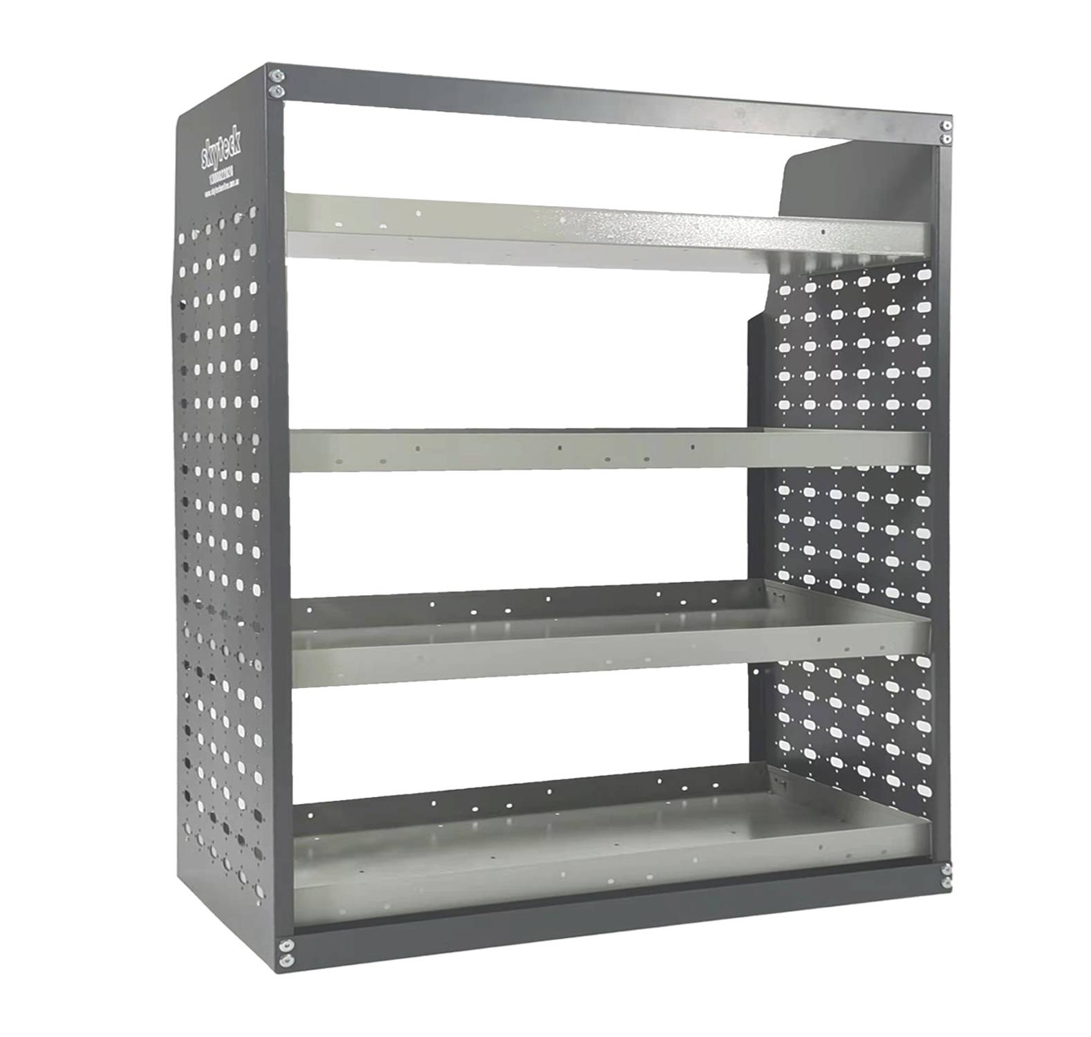 METAL VAN SHELVING 4 TIER SHELF COMPLETE UNIT 126CM X 160CM X 43CM VS1603