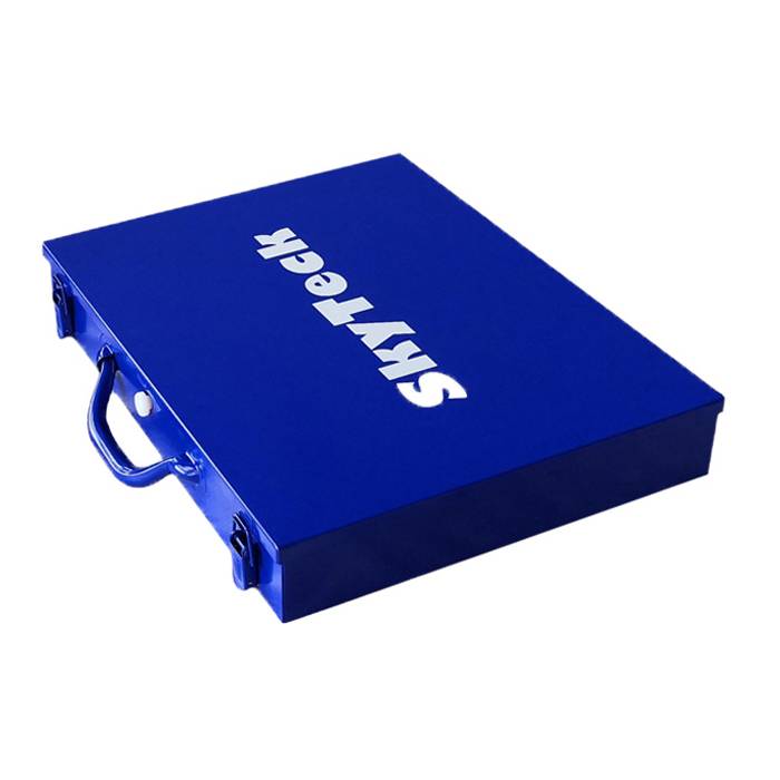 SINGLE LARGE METAL COMPARTMENT SCREW ORGANIZER TOOL BOX BLUE