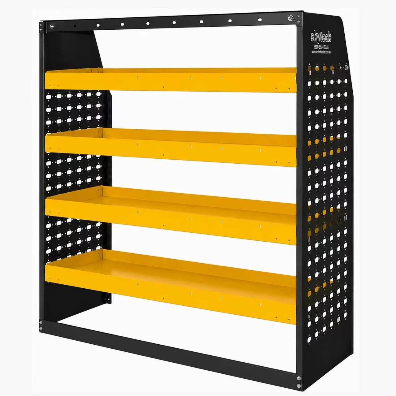METAL VAN SHELVING 4 TIER SHELF COMPLETE UNIT 85CM X 117CM X 42CM VS001