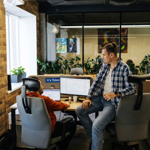 Two colleagues in office