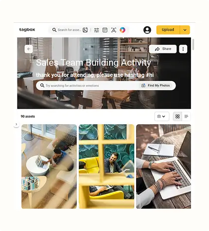 Guests get their photos using facial recognition