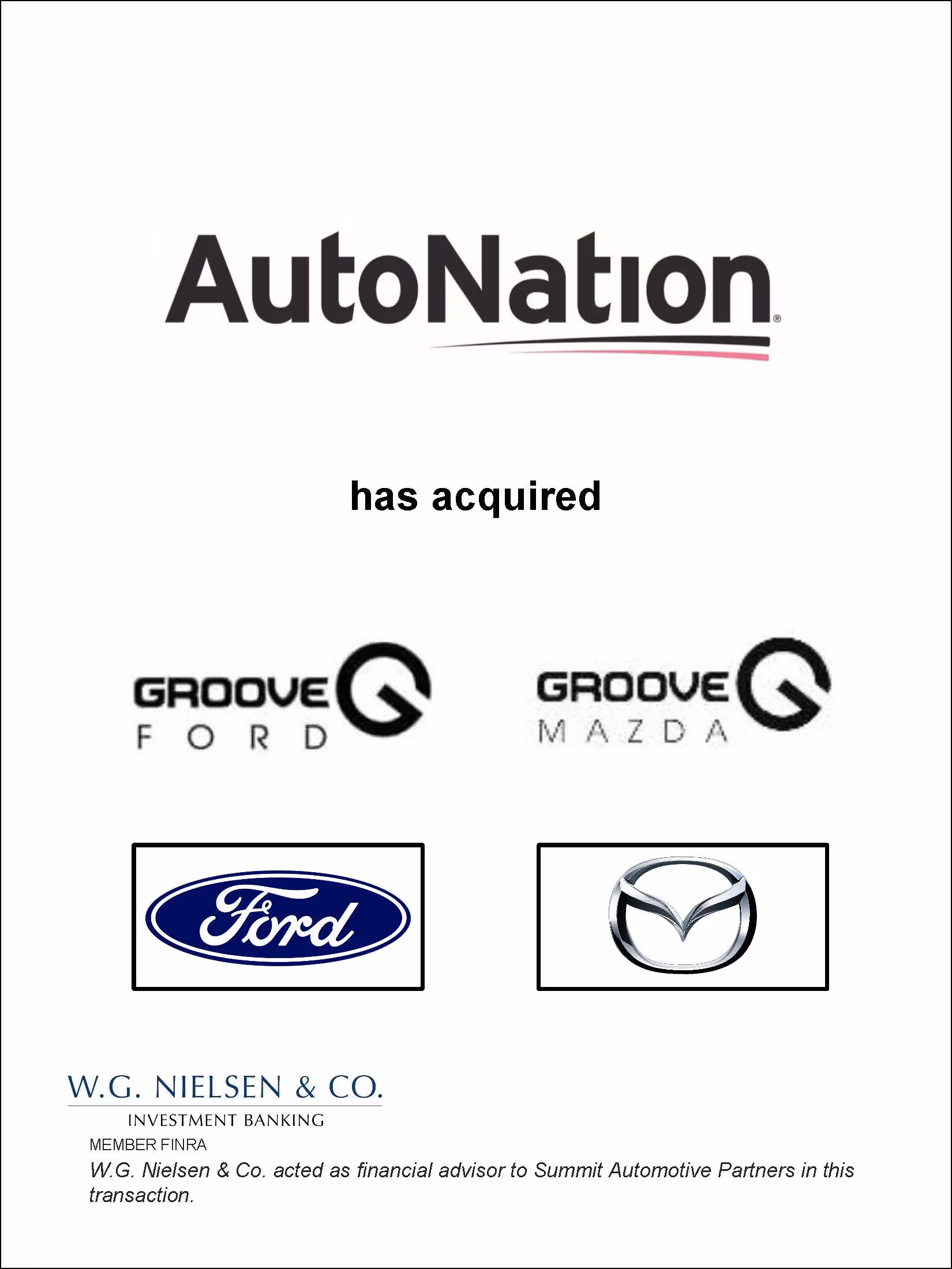 Groove Ford and Groove Mazda Sold to AutoNation
