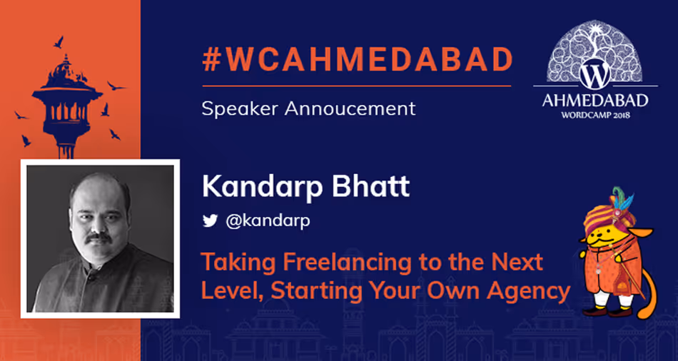 Kandarp Bhatt presenting WCAhmedabad.
