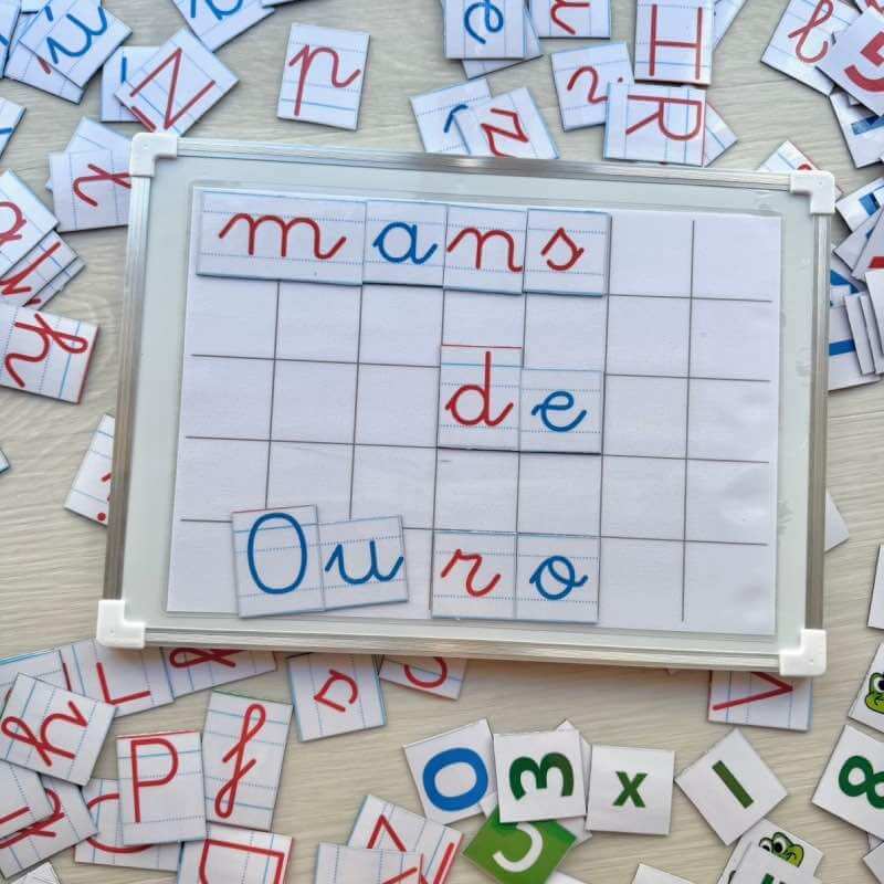 Abecedario en pauta para imán