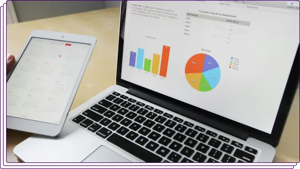 Person using computer software technology to help analyze credit.