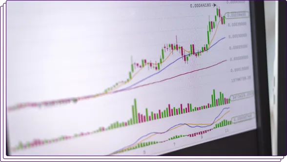 Financial chart on a computer screen.
