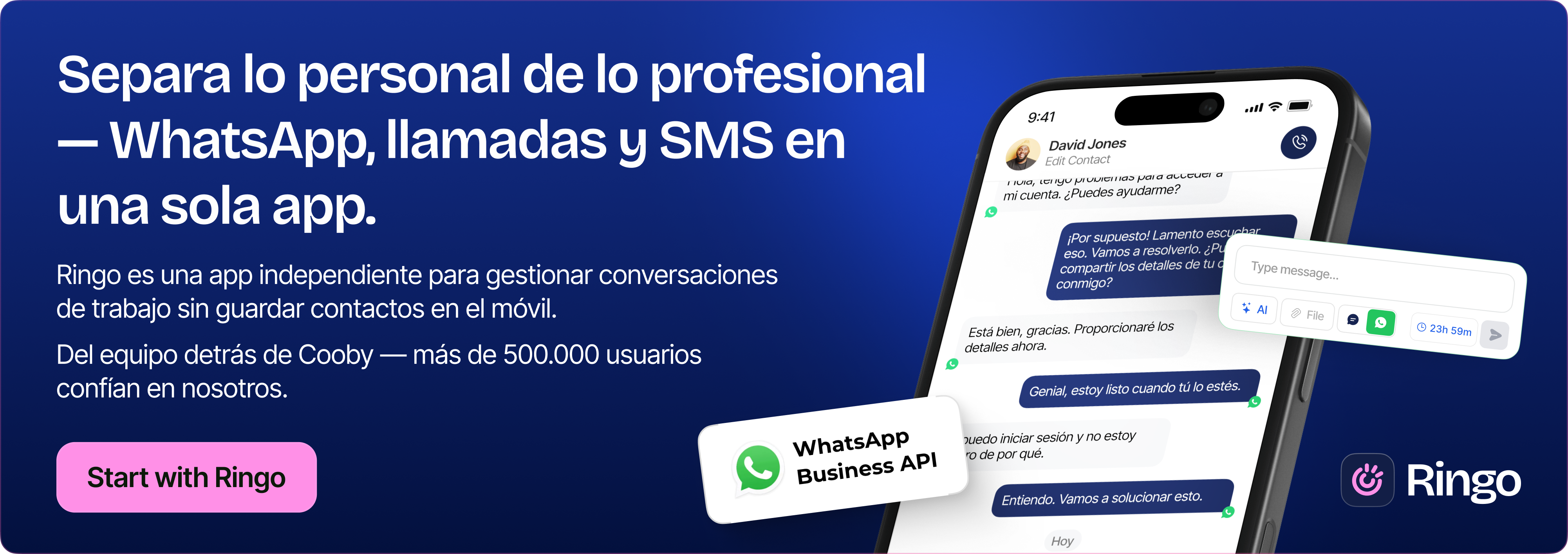 Separate personal from professional conversations