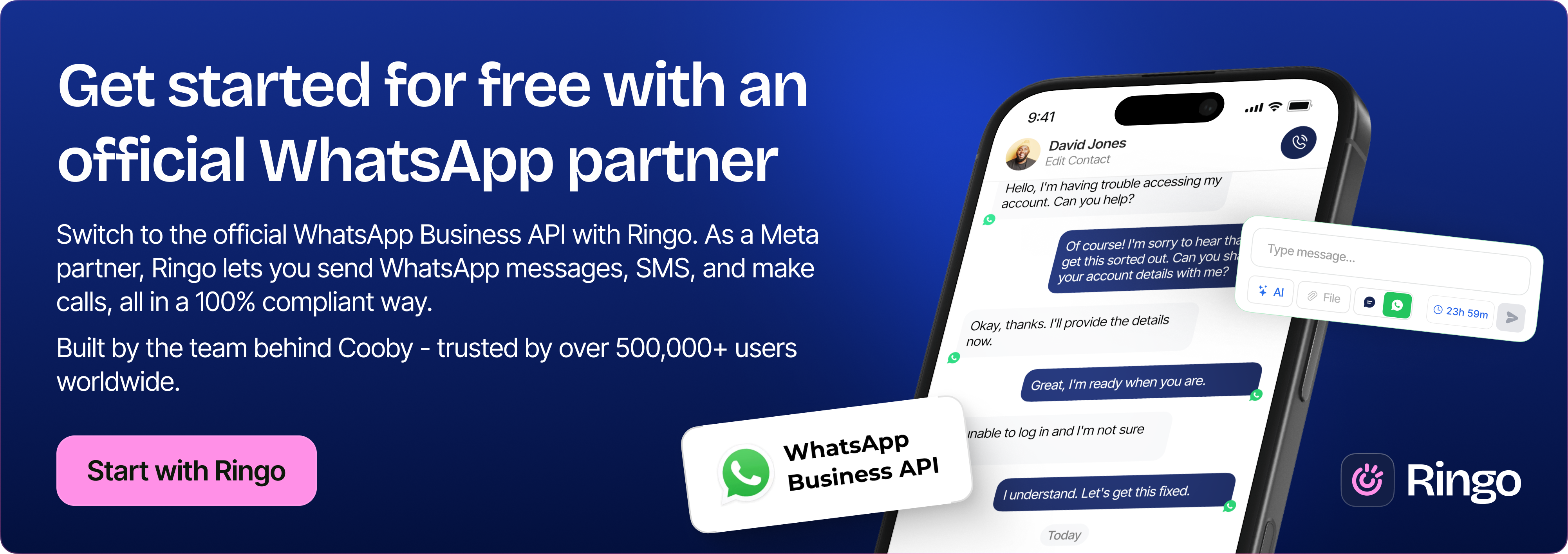 Ringo as an official WhatsApp API partner