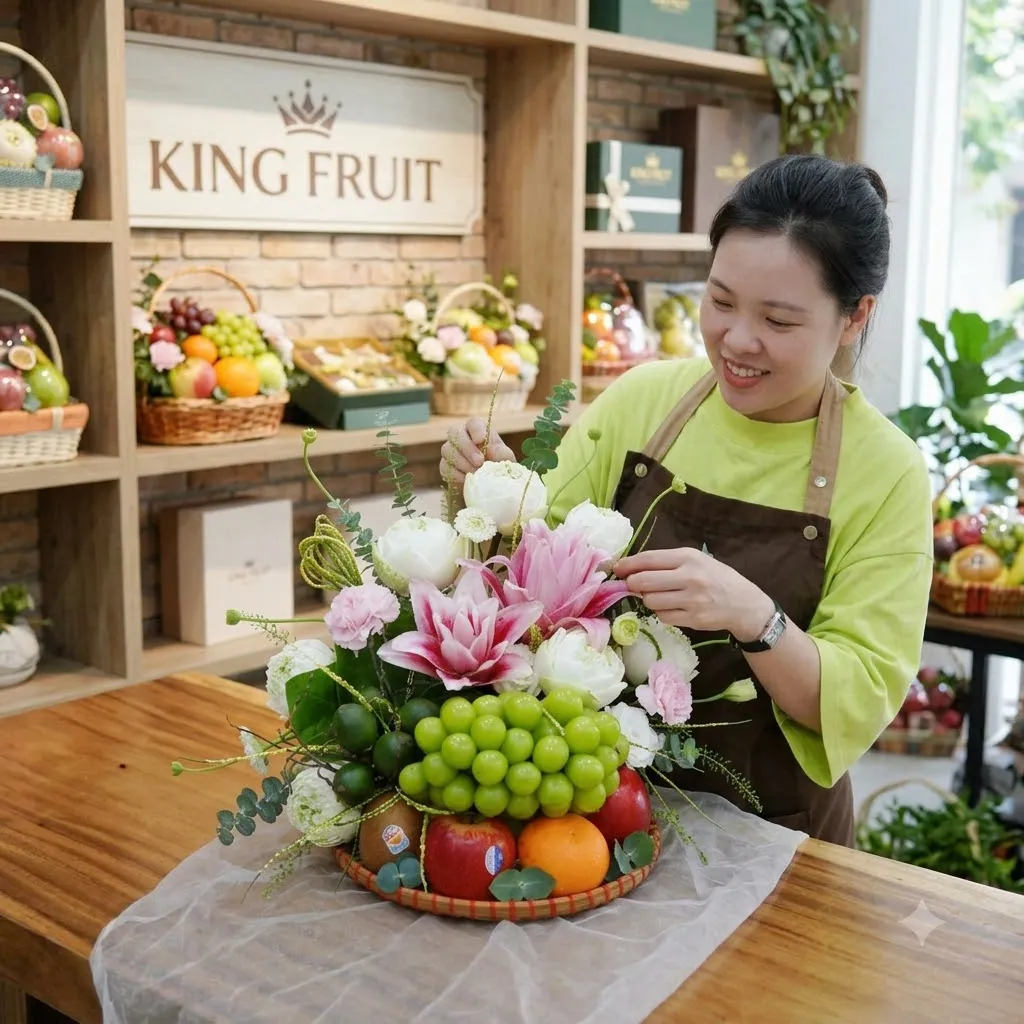 Giỏ hoa quả, giỏ trái cây nhập khẩu của King Fruit
