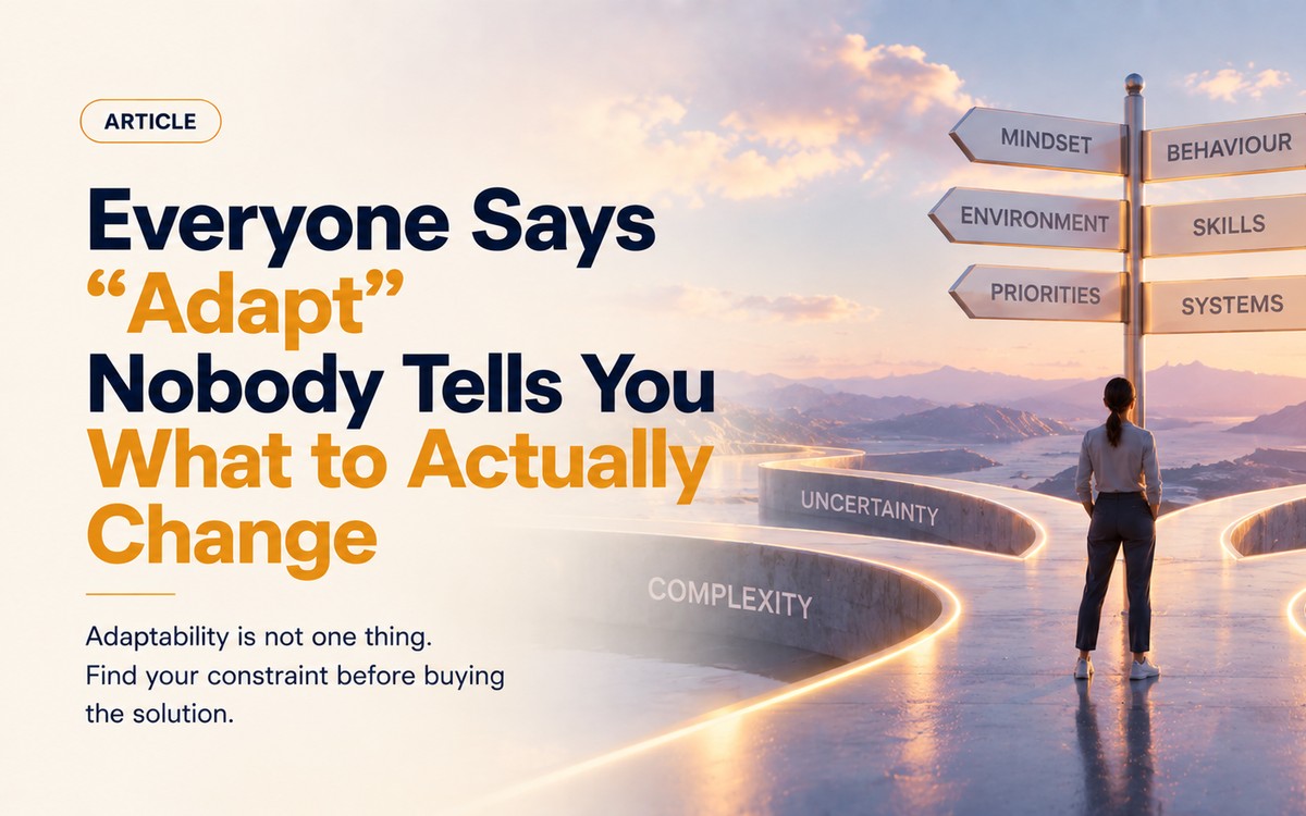 Everyone Says "Adapt". Nobody Tells You What to Actually Change.