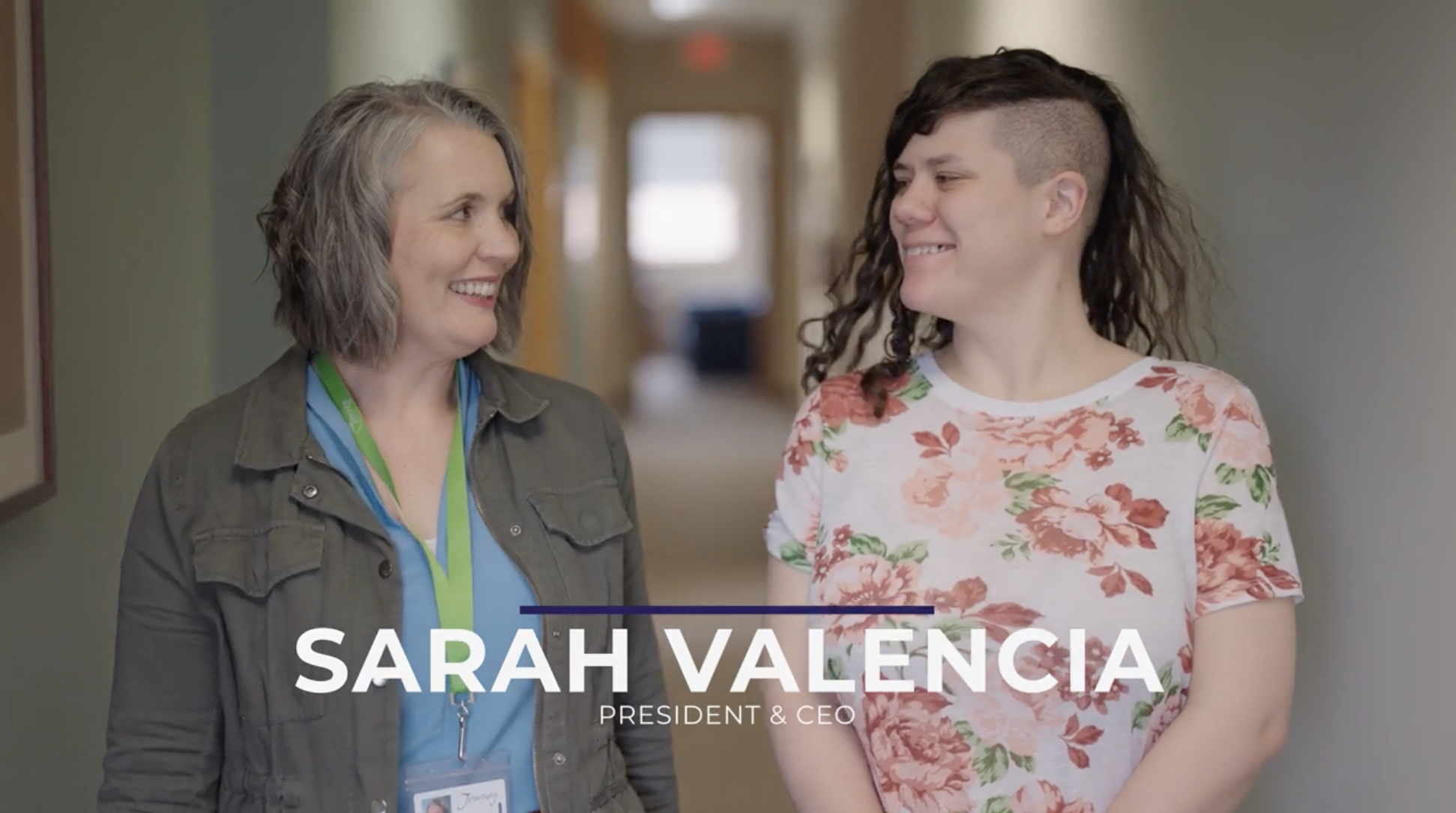 Journey President & CEO Sarah Valencia with a client