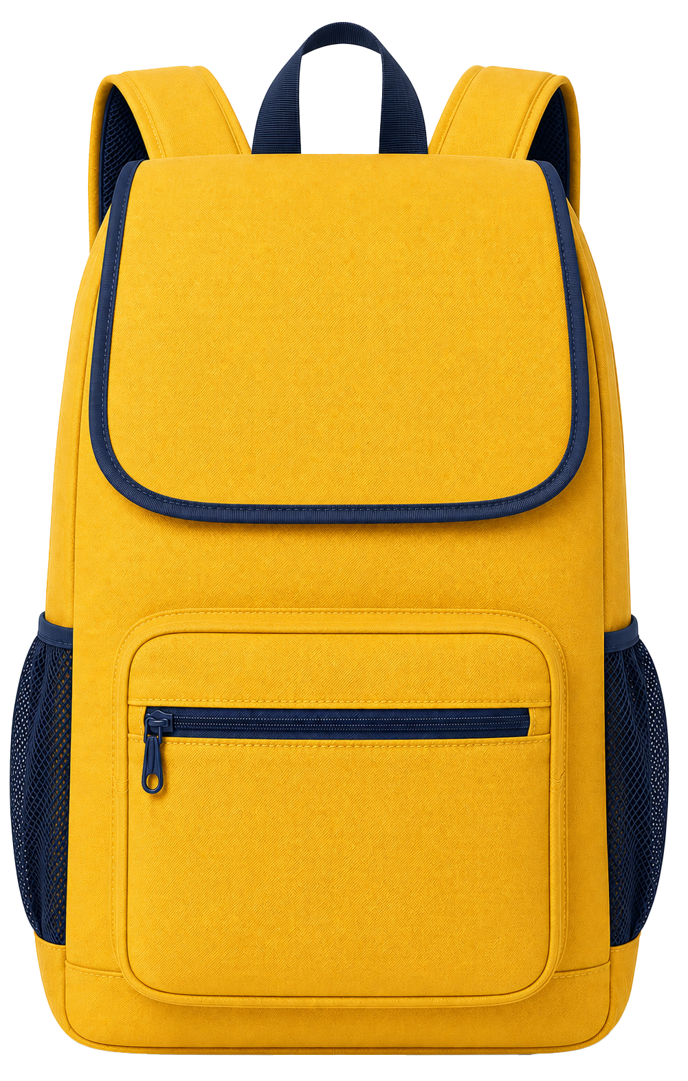 A yellow school backpack