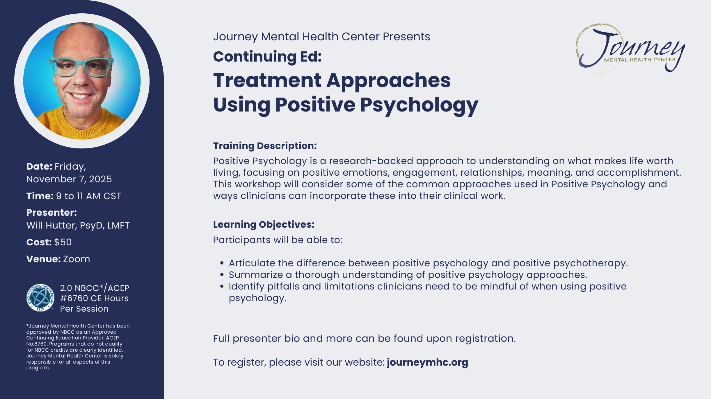 Continuing Ed: Treatment Approaches Using Positive Psychology