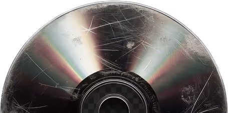 Porysowana płyta CD — symbol niskiej jakości i braku wartości w innych kursach