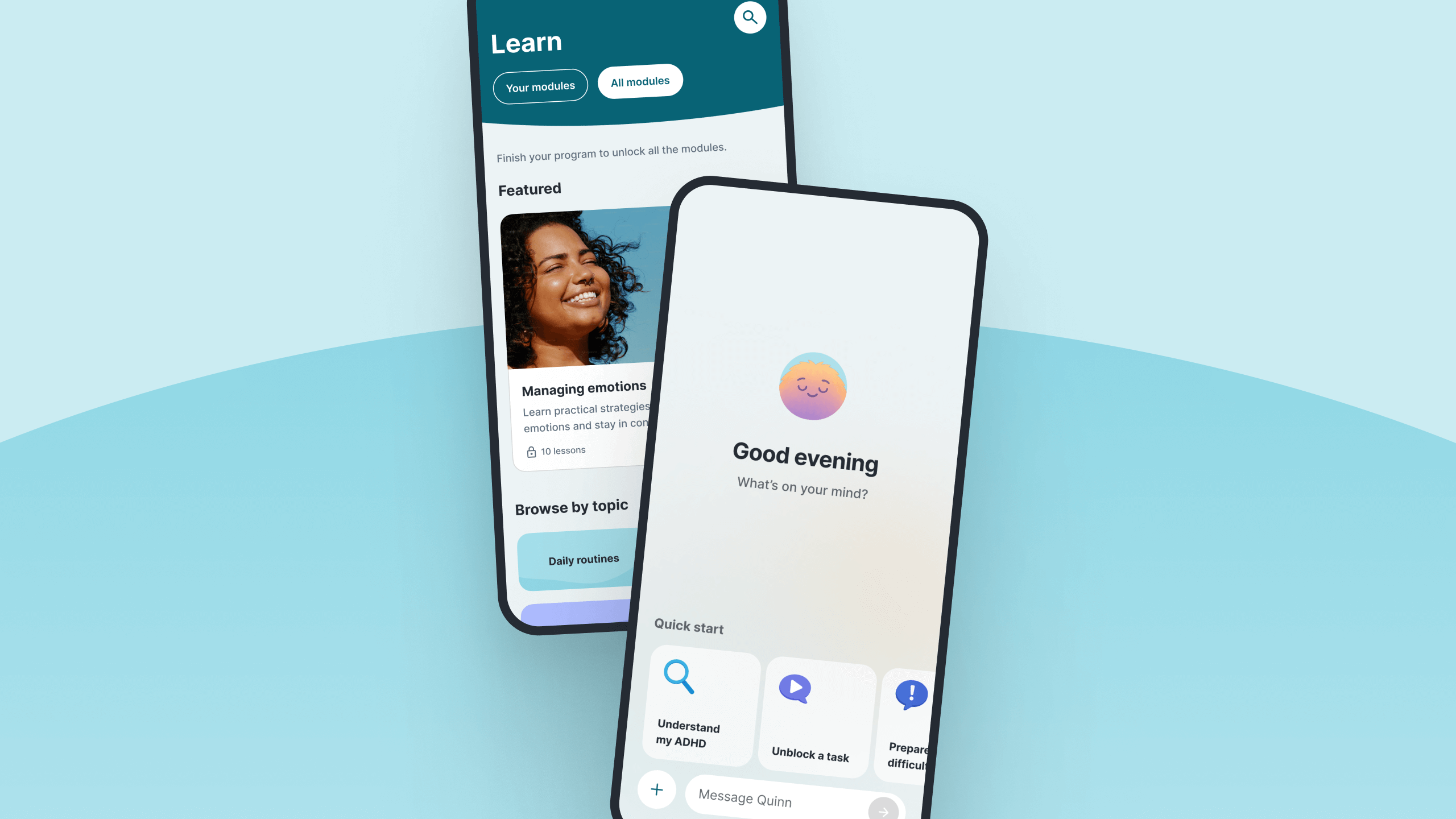 Inflow ADHD app review image of a texting conversation between two ADHD friends.