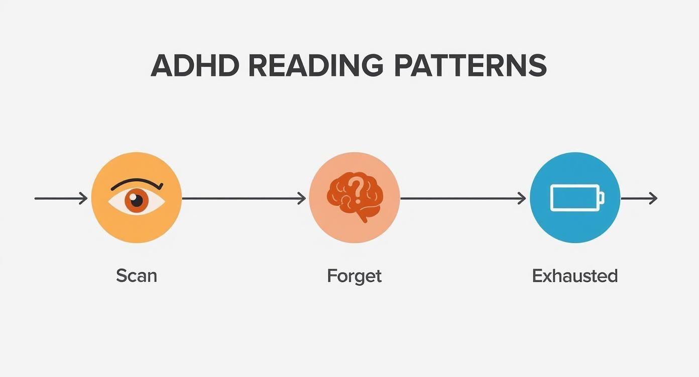 Infographic about adhd reading comprehension