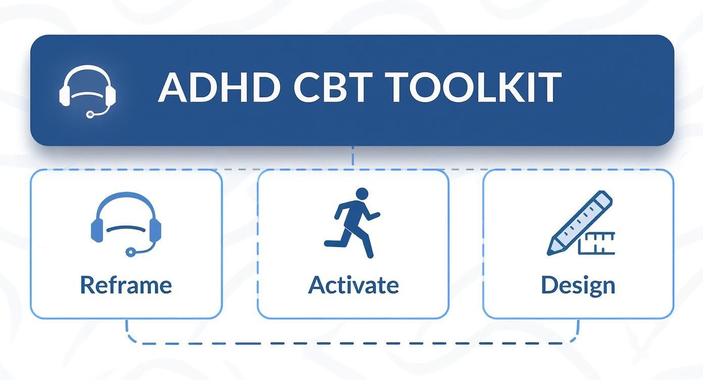 Infographic about cbt techniques for adhd