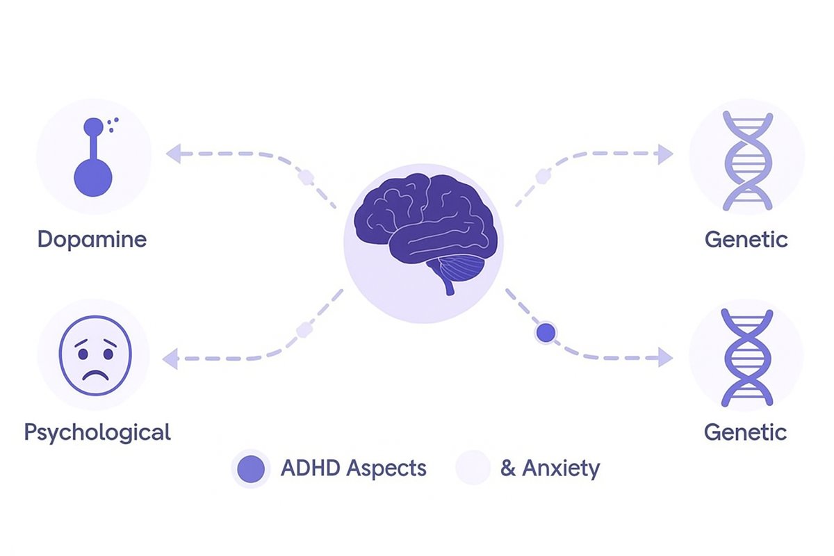 Infographic about adhd and anxiety