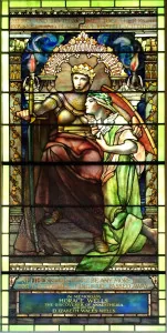 The Tiffany Horace Wells stained glass window in Center Church, Hartford