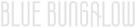 Blue bungalow logo white