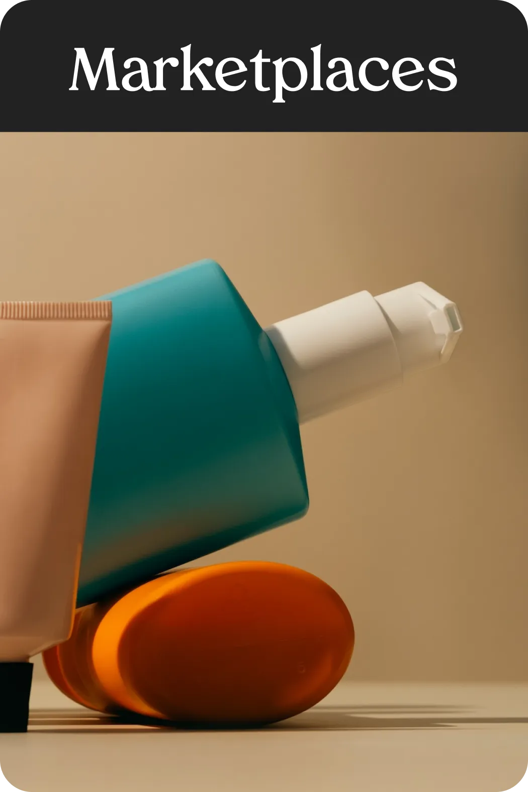 market place item advertised with top black banner