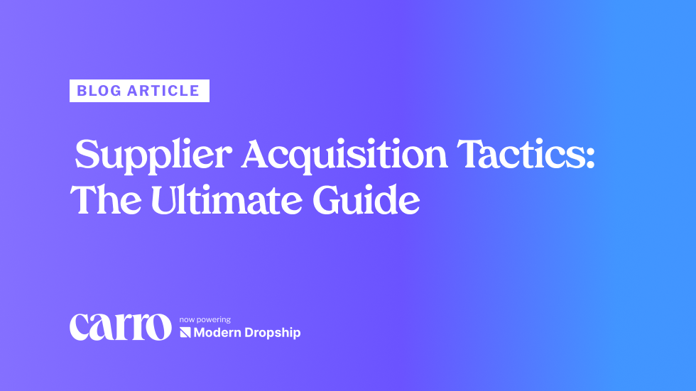 A thumbnail for a blog article on supplier acquisition tactics
