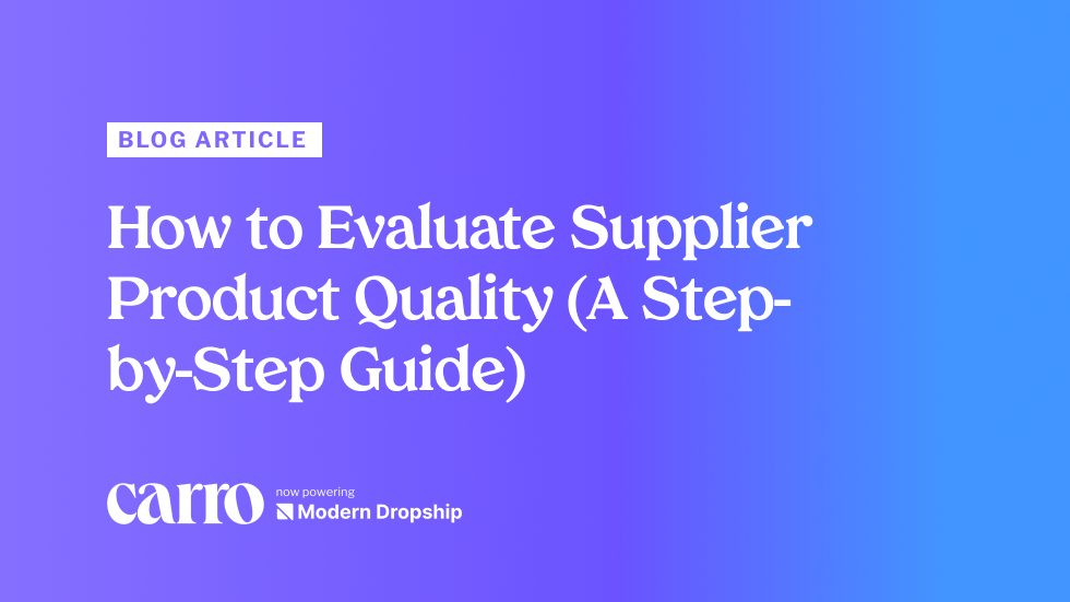 A thumbnail for a blog article about how to How to evaluate supplier product quality