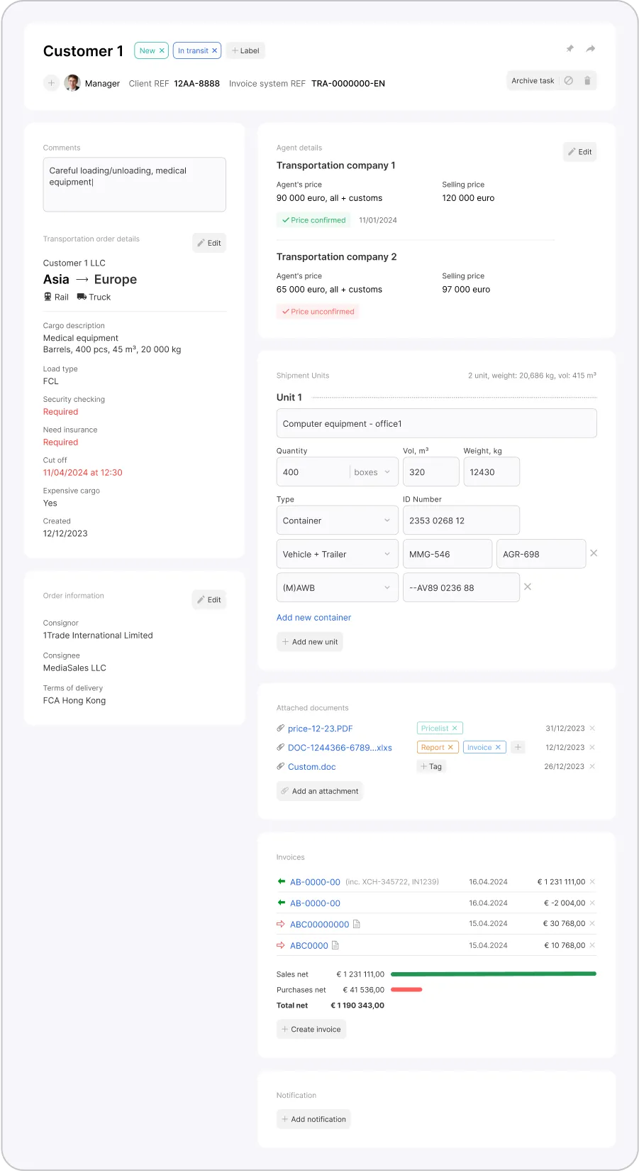 Logistics SaaS Platform - Полная версия карточки